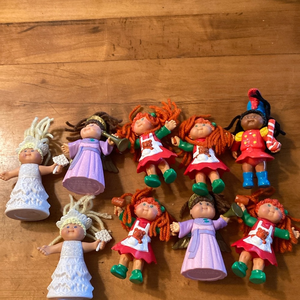 Lot of 9Vintage 1980's-90's Cabbage Patch Kids Doll Mini Figures Toy Figurines